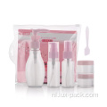Aangepaste cosmetisch plastic lege draagbare flesreizen set